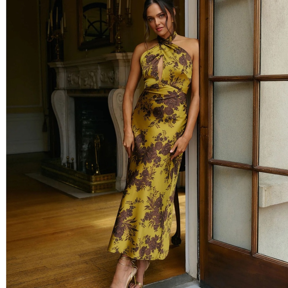 Cooper Dress - Floral Halter Maxi Dress